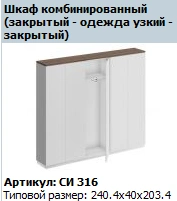 "CITY" Door of wooden high cupboard (set of 2 pcs.) article SI 623