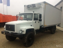Means of transport- vans for the carriage of foodstuffs (isothermal van/refrigerator), type 37121, modification 37121A on a tank