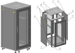 Telecommunication cabinet ??-?-24U-600?1215?600-??