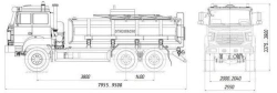 ATZ 4680L3-11 fuel tanker on URAL 4320-4551-79, 4320-4551-81, 4320-4551-83 chassis