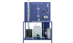 Laboratory installation on rectification (cap column with extraction) with autonomous cooling system (PAHP-RUM-CO-R)