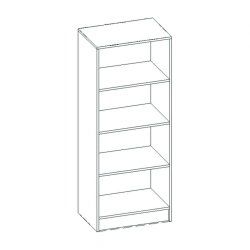 Wooden office shelving unit