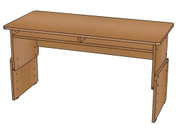 2-seater children's desk with shelf/ SD17