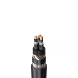 Power cable 2X... copper with SPE insulation, three-core, in wire armour, PE sheathing. ... copper with LDPE insulation, three-c