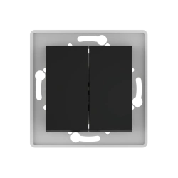 CADUCEUS ALING PRESTIGE Flush-mounted two-way switch 10AX, 250V~, black (soft touch), article number 6006.E1