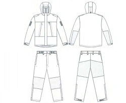 Suit (jacket, trousers) windproof (windproof).