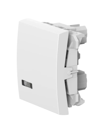 CADUCEUS ALING MODE Flush-mounted single-key cross-over switch with ON/OFF indication 10AX, 250V~, 2M, white,