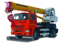 Truck crane KS-55744 and its modifications with the use of cabin U2.60.52.000 and its modifications produced by "IMZ AVTOKR" Ltd