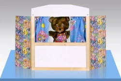 Table-top screen for puppet theatre.