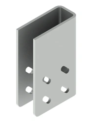 Starting bracket for double profile SMUP 41x61D, SMD61 STK-200, with overall dimensions 56x128x200 mm, with metal thickness 6,