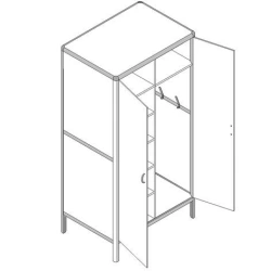 Wardrobe for clothes and linen MA-X
