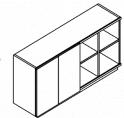 Wooden cupboard for documents