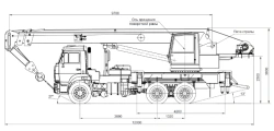 Truck crane ??-55713-1 and its modifications (using cab ??-55713.52.100-6 and its modifications) (special, auto crane) (special,