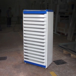 Metal filing cabinet with 15 drawers (WxHxH) 625x390x1350 mm