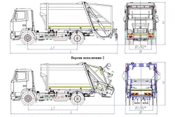 Rear-loading rubbish truck model MK-3543-02