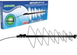 Decimetre band (UHF) logoperiodic antenna DELTA H111.03 in a box with cable and bracket
