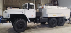 Installation for testing of hydraulic systems "Universal mobile hydraulic unit UPG 300/260-002", on the basis of Ural 4320-6 cha