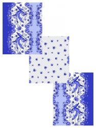 Canteen and kitchen articles in sets and separate items: towels of mixed fabrics