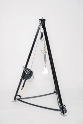 Personal protective equipment against falling from height. Anchoring device type B portable folding tripod (tripod) combined wit