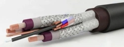 Flexible power cables with copper cores with rubber insulation heat-resistant shielded mine shielded for voltage 3300 and 6300 V