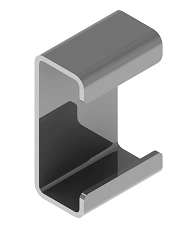 Rack spacer SK RSK 41, with overall dimensions 22x60x47 mm, with metal thickness 2,0 mm, hot-dip galvanised steel