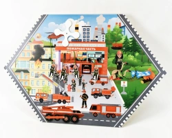 Bisiboard (didactic panel) wall mounted FIREFIGHTER. PROFESSIONS SCIENCE series
