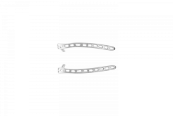 Distal humeral dorsolateral plate with support with angular stability right/left (for 3.5/4.0 mm screws)