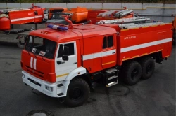 Foam extinguishing vehicle APT-(8,0-9,0)-100, type 58815K43118, modification APT-(8,0-9,0)-100 (43118), on chassis KAMAZ-43118-A