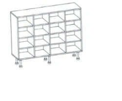 Cupboard for children's pots (Trade mark Alliance-C)