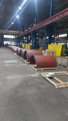 Elongated grooved socket for corrugated corrugation repair with filling with anticorrosive liquid P6