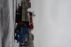 Special purpose vehicle with hydraulic loading crane of MKMA type on the basis of KAMAZ 65117 and its modifications 64K36N-UM