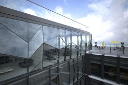 4 mm thick sheet sunscreening glass with low-emission soft coating of Energy NT trade mark