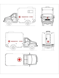 Medical complex (fluorograph), modification: 2250JD is made on the basis of GAZ vehicles, modification C41A23 (category: C45R92,