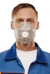 Personal respiratory protection equipment with filtering half-mask: respirator ALINA-211 FFP2 NR D for protection against aeroso