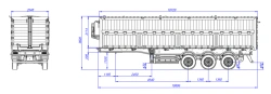 Lift semitrailer type DB3 modification DB3U (without hydraulic pump; tyres Cordiant Professional 385,65R22,5; axle Cespel: AB09,