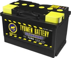 TYUMEN BATTERY 6ST-72LR STANDARD lead rechargeable starter battery