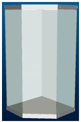 Display case 1200 x 1300 x h 2500
