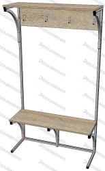Floor coat rack B2 400-2500x150-800x1200-2500mm(WxHxH)