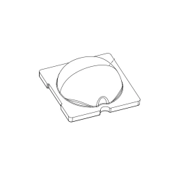 Lens for LED luminaires AMT-HB-25x25-5050-90