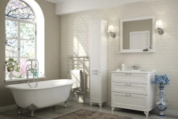 Pedestal under sink Aquaton Leon 80 H oak white 1A187801LBPS01.A187.8.01L.BPS.0