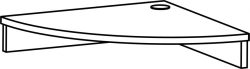Shelf under monitor 6041 Series "Rhythm"