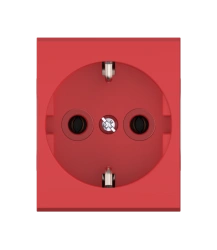 CADUCEUS ALING MODE Flush-mounted socket outlet with earthing without blinds 16A, 250V~, 2M, red, art. 651.4