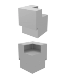 External corner barrier C+, marking "MS FURNITURE"