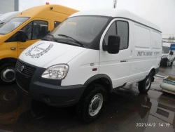 Vehicle for funeral services IATs-1767M1 on the basis of vehicle GAZ 3302 of modifications 27057,27527 with diesel engine.