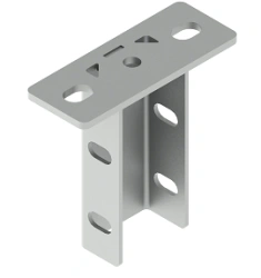 U-profile traverse BSUT 3, with overall dimensions 35x58x120 mm, base dimensions 130x50 mm, metal thickness 5,0 m