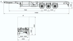 Semi-trailer 9408-32L with CEYLAN AS-1210-225-ST-OV axles with payload capacity of 12 tonnes