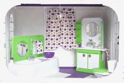 Bathroom "Confetti". Green