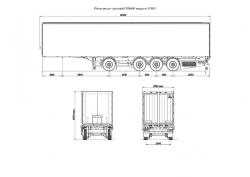 Semi-trailer cargo TONAR mod. 97883 with axles manufactured by TONAR models 90422, 90431 518453:Semi-trailer cargo TONAR mod. 90