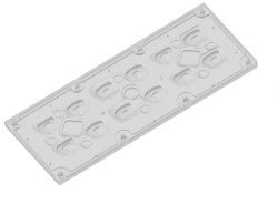 Lens for LED luminaires AMT-ST-173x70-3535-140x30-M