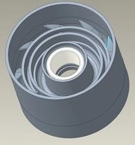 Apparatus-support assembly, complete, upper, S8000N, shaft 1.00 inch, type FBH-S, Niresist, V2 / BRG HSG: S/A, TOP, S8000N, 1.00